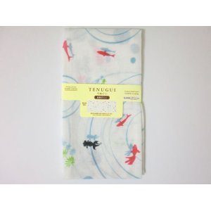 Photo: Tenugui Cotton Cloth Kingyo Goldfish Japanese 100% Cotton Brand-New