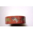 Photo2: Decorative Craft Washi Masking Tape Sticker Cat Brand New Pink (2)