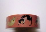 Photo: Decorative Craft Washi Masking Tape Sticker Cat Brand New Pink