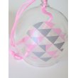 Photo2: Furin Glass Wind Chime Retro Pink Japan Brand New (2)