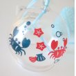 Photo2: Furin Glass Wind Chime Crab Beach Japan Brand New (2)