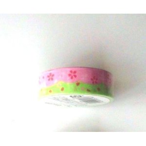 Photo: Decorative Craft Washi Masking Tape Sticker Japan Sakura Pink Green