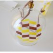 Photo2: Furin Glass Wind Chime Retro Yellow Japan Brand New (2)