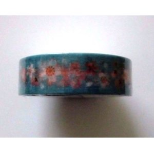 Photo: Decorative Craft Washi Masking Tape Sticker Sakura Pattern Blue New