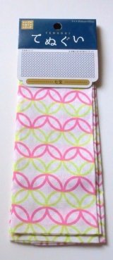 Photo: Tenugui Cotton Cloth Shippo 100% Cotton Brand-New Pink Green