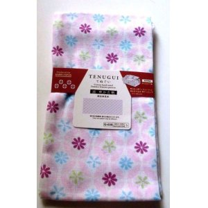 Photo: Tenugui Cotton Hand Cloth Japan Flower 100% Cotton Brand-New Pink