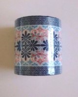 Photo: Decorative Craft Washi Masking Tape Sticker Wide Arabesque Blue Orange Brand New