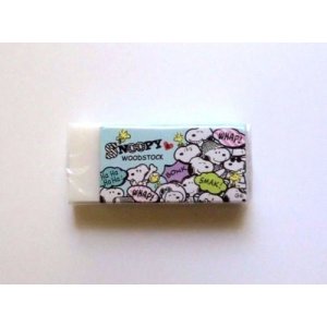 Photo: Peanuts Snoopy Woodstock Scented Eraser Brand New White Green