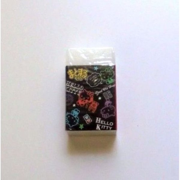 Photo1: Sanrio Hello Kitty Matomarukun Eraser Brand New Black Red (1)