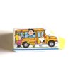 Photo2: Peanuts Snoopy School Bus Eraser Brand New Yellow (2)