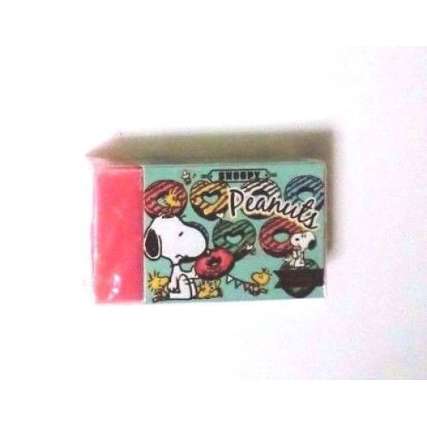 Photo1: Peanuts Snoopy Matomarukun Scented Eraser Brand New Doughnut (1)