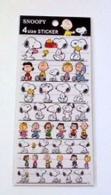 Photo: Peanuts Snoopy 4 Size Sticker Brand New