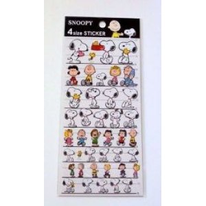 Photo: Peanuts Snoopy 4 Size Sticker Brand New