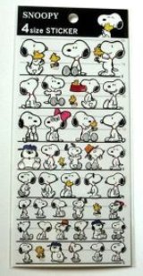 Photo: Peanuts Snoopy 4 Size Sticker Brand New