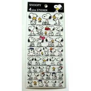 Photo: Peanuts Snoopy 4 Size Sticker Brand New