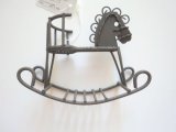 Photo: Miniature Iron Horse Rocking Chair Brand New