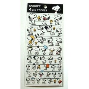 Photo: Peanuts Snoopy 4 Size Sticker Brand New