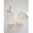 Photo1: Miniature Iron Chair 2 pcs set White Brand New (1)