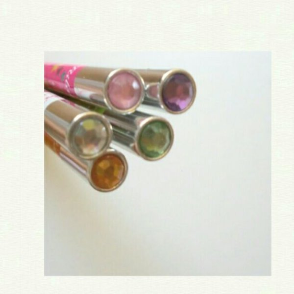 Photo2: San-X Rilakkuma Crystal Pencil 5 pcs Set Brand New (2)