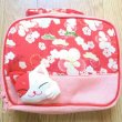 Photo1: Japan Chirimen Crape Works Cat Pouch Kimono New (1)