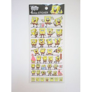 Photo: Sponge Bob Squarepants 4 Size Stickers Brand New 