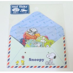 Photo: Peanuts Snoopy Flakes Stickers 50 pcs Brand new