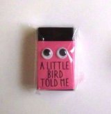 Photo: Eraser Toy A Little Bird Told Me Pink Black Brand New