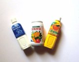 Photo: Eraser Toy Soft Drink Bottle Can Orange Milk Brand New