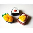 Photo2: Eraser Toy Japanese Food Sushi Tempura Onigiri Japan Brand New (2)