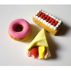 Photo: Eraser Toy Sweets Cake Doughnut Crepe Brand New