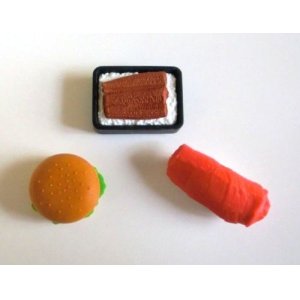 Photo: Eraser Toy Japanese Food Sushi Unaju hamburger First Food Brand New