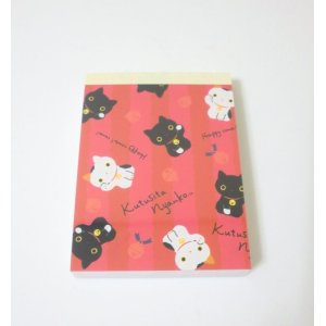 Photo: San-X Kutusita Nyanko Cat Mini Memo Pad Cat Manekineko Brand New