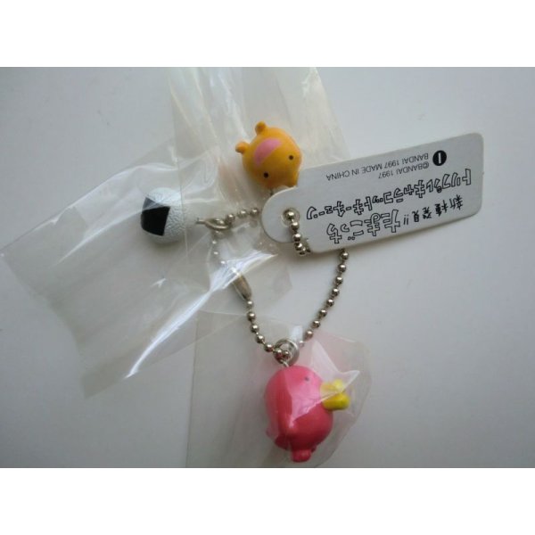 Photo3: Bandai Shinshu Hakken Tamagotchi Hashizotchi Triple Characot Mascot Keychain Charms 1997 (3)