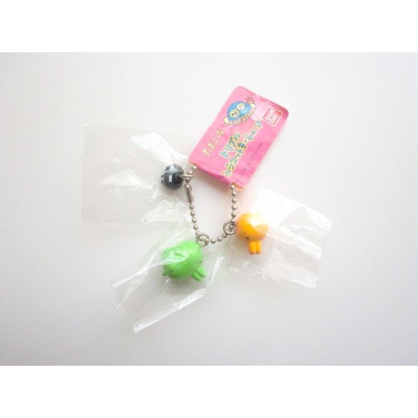 Photo1: Bandai Shinshu Hakken Tamagotchi Kuchipatchi Triple Characot Mascot Keychain Charms 1997 (1)