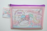 Photo: Sanrio Little Twin Stars Kiki & Lala Vinyl Pouch Swan Brand New