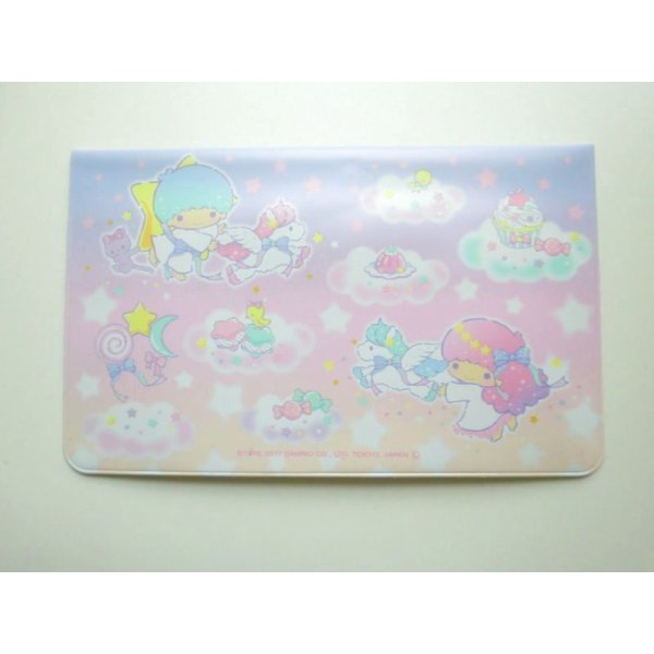 Photo2: Sanrio Little Twin Stars Kiki & Lala Card Case M New (2)