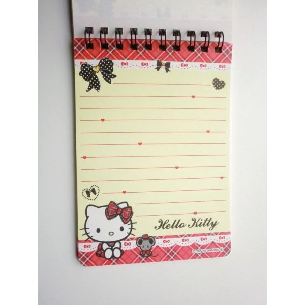 Photo2: Sanrio Hello Kitty Ring Memo Pad Red Brand New (2)