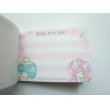 Photo3: Sanrio Little Twin Stars Kiki & Lala etc Mini Memo Pad Brand New (3)