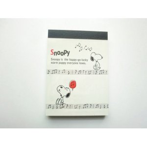 Photo: Peanuts Snoopy Mini Memo Pad Music Brand New