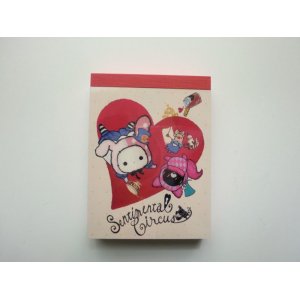 Photo: San-X Sentimental Circus Mini Memo Pad Heart Brand New White