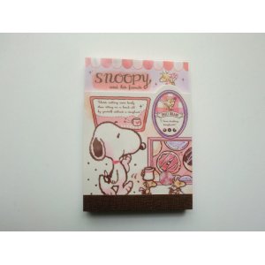 Photo: Peanuts Snoopy Mini Memo Pad Cafe Brand New