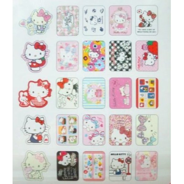 Photo2: Sanrio Hello Kitty 50pcs Sticker Pack Pouch Brand-New (2)