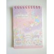 Photo1: Sanrio Little Twin Stars Kiki & Lala ring memo pad amusement park Brand New (1)