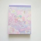 Photo: Sanrio Little Twin Stars Kiki & Lala mini memo pad unicorn Brand New