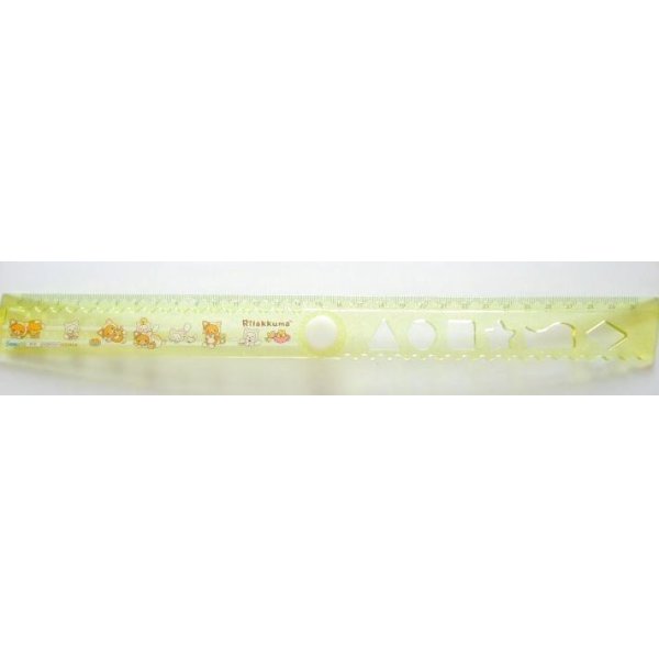 Photo2: San-x Rilakkuma Folding Ruler 30 cm Yellow Brand New (2)