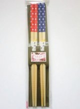 Photo: Polka Dot Handmade Bamboo Chopsticks red blue 2 pairs set Brand New