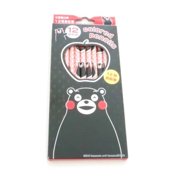 Photo1: Kumamon colored pencils 12 colors Brand New (1)