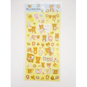 Photo: San-X Rilakkuma Kigurumi costume Stickers yellow Brand New 