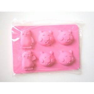 Photo: Silicone Mold Animal Bear Ice cube Chocolate Pink New