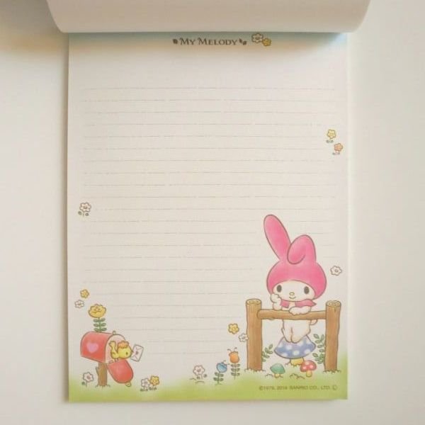 Photo2: Sanrio My Melody Letter Pad Park Brand New Blue (2)